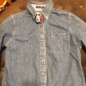 Denim button down shirt